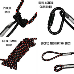 Malta Dynamics preinstalled prusik knot enables quick setup