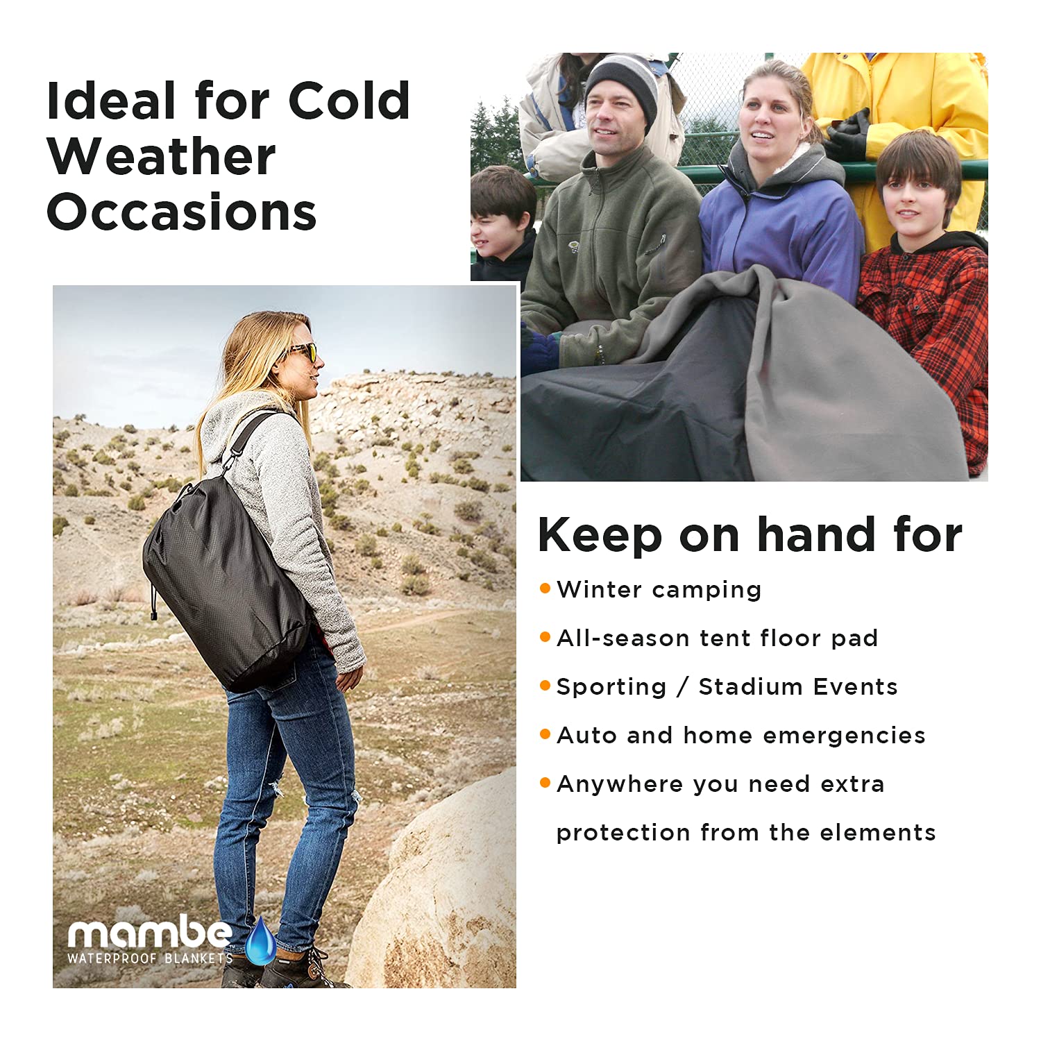 Mambe Super Extreme Blanket packed in red stuff sack, easy to carry