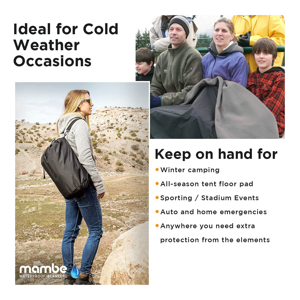 Mambe Super Extreme Blanket packed in red stuff sack, easy to carry