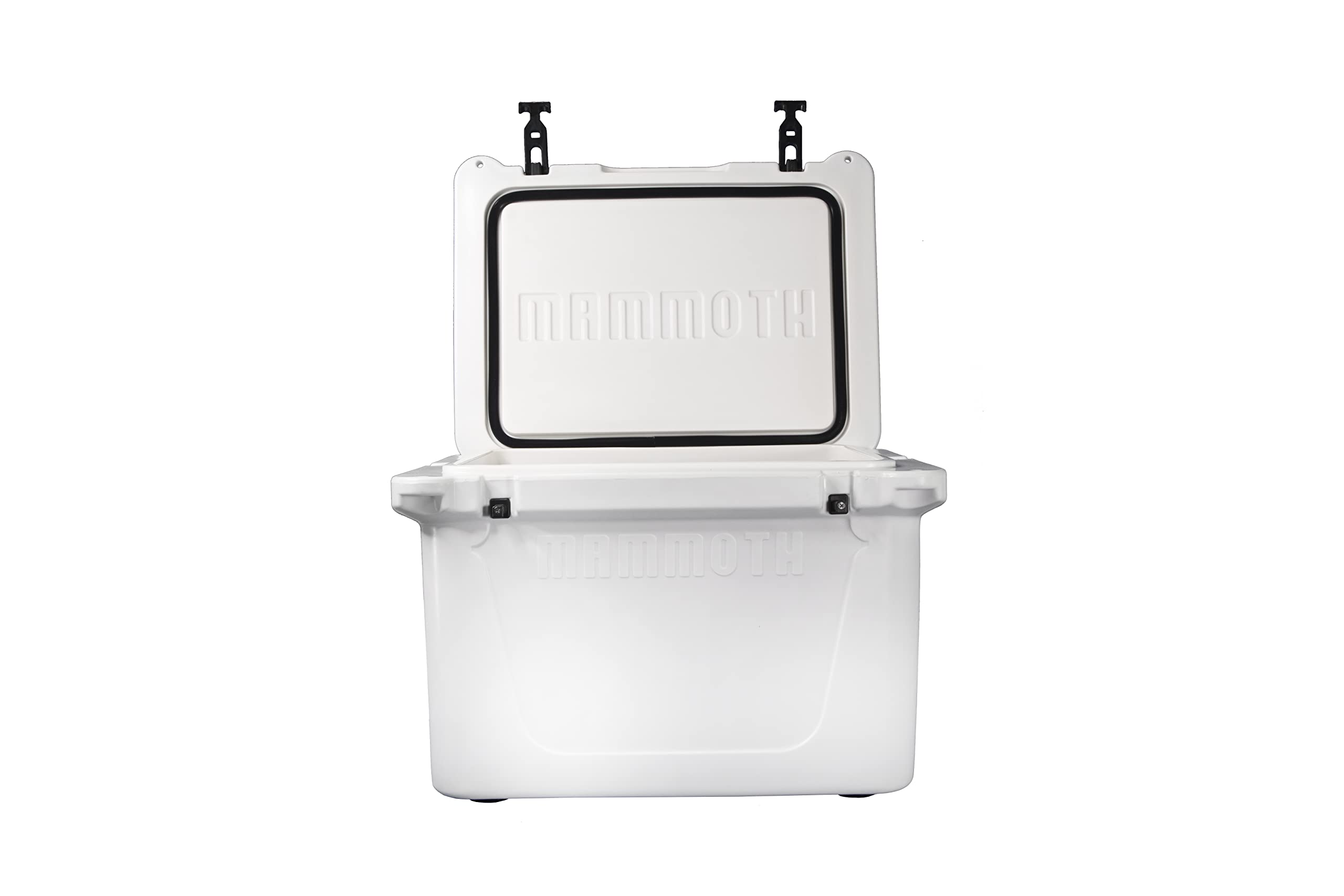 Mammoth Ranger 25 cooler lid open, showing spacious interior for drinks.