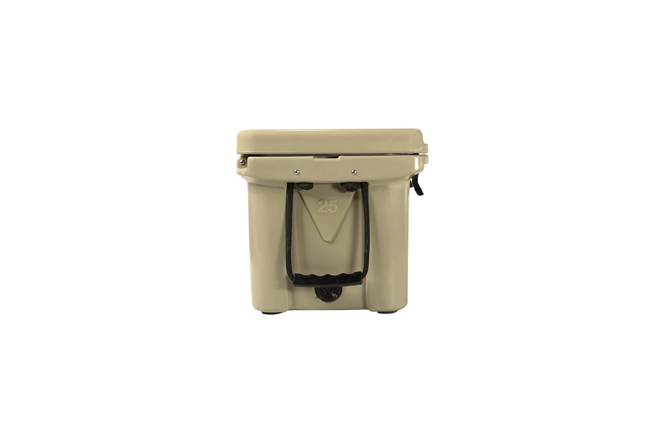 Mammoth Ranger 25 cooler with non-skid feet on rugged surface