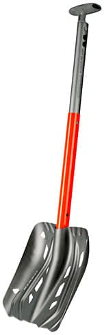 Mammut Alugator Pro Light ergonomic grip in neon orange for controlled backcountry use