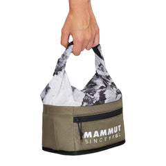 Mammut Boulder Chalk Bag Dark Clay featuring protected smartphone pocket