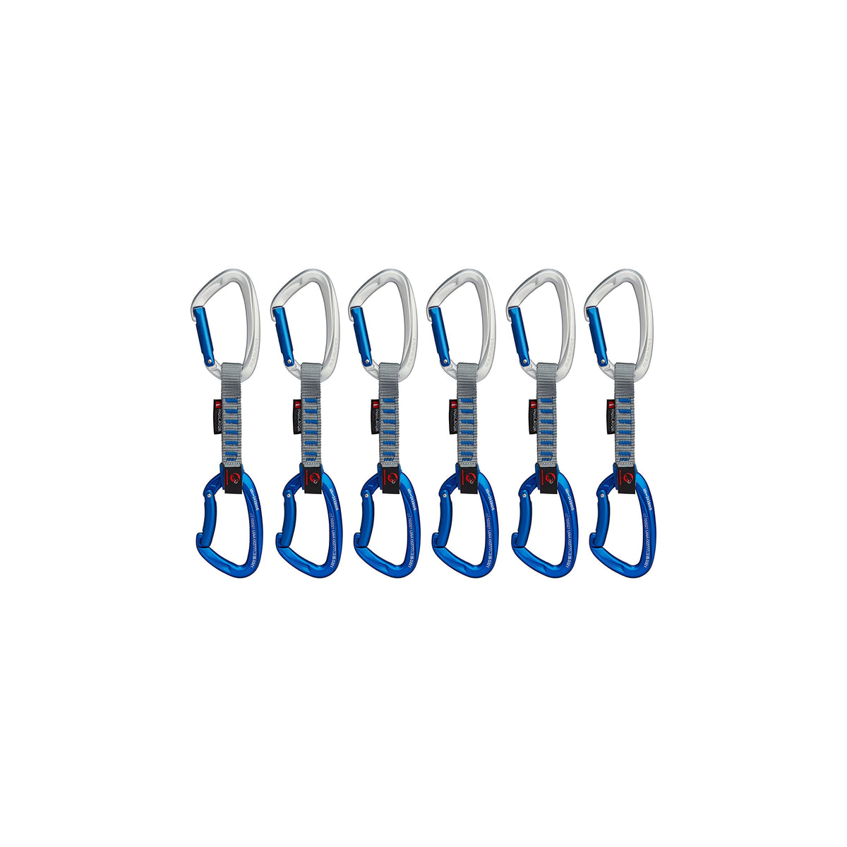 Mammut Crag Keylock Indicator quickdraws assembled for easy clipping