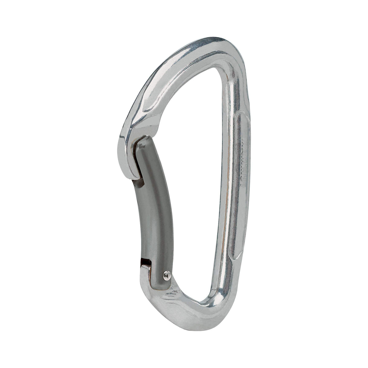 Mammut Element Steel Key Lock Basalt carabiner for gym climbs with durable, snag-free performance