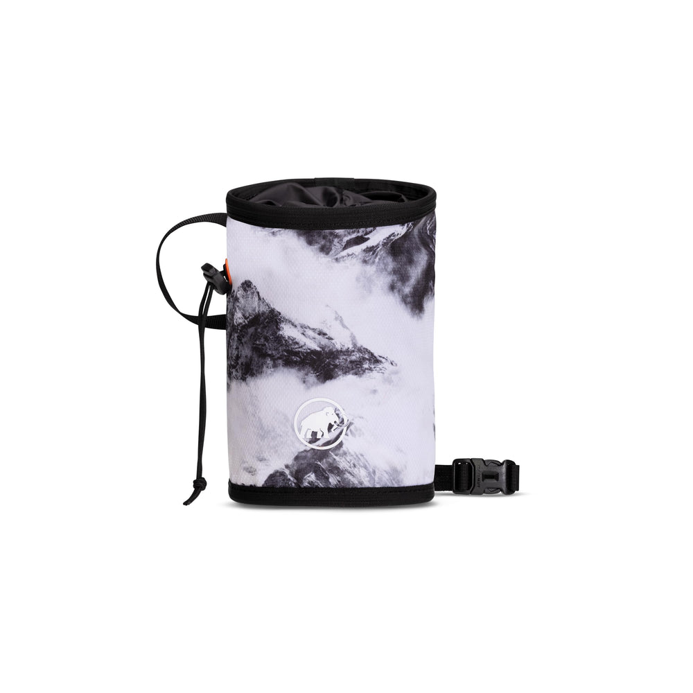 Mammut Gym Print Chalk Bag Alpine AOP with a secure pocket for your phone during climbs