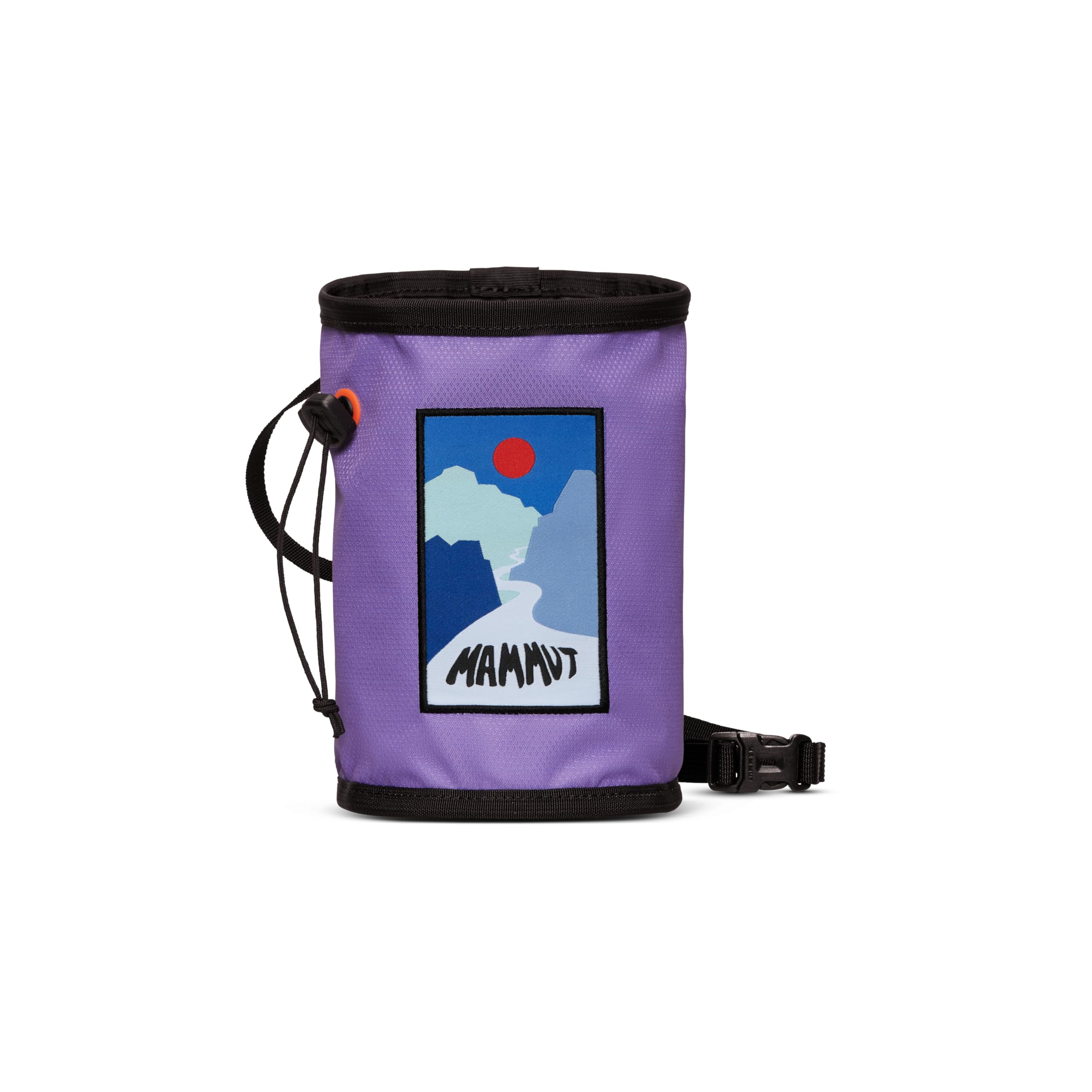 Mammut Gym Print Chalk Bag lavandin with brush holder for easy chalking during climbs