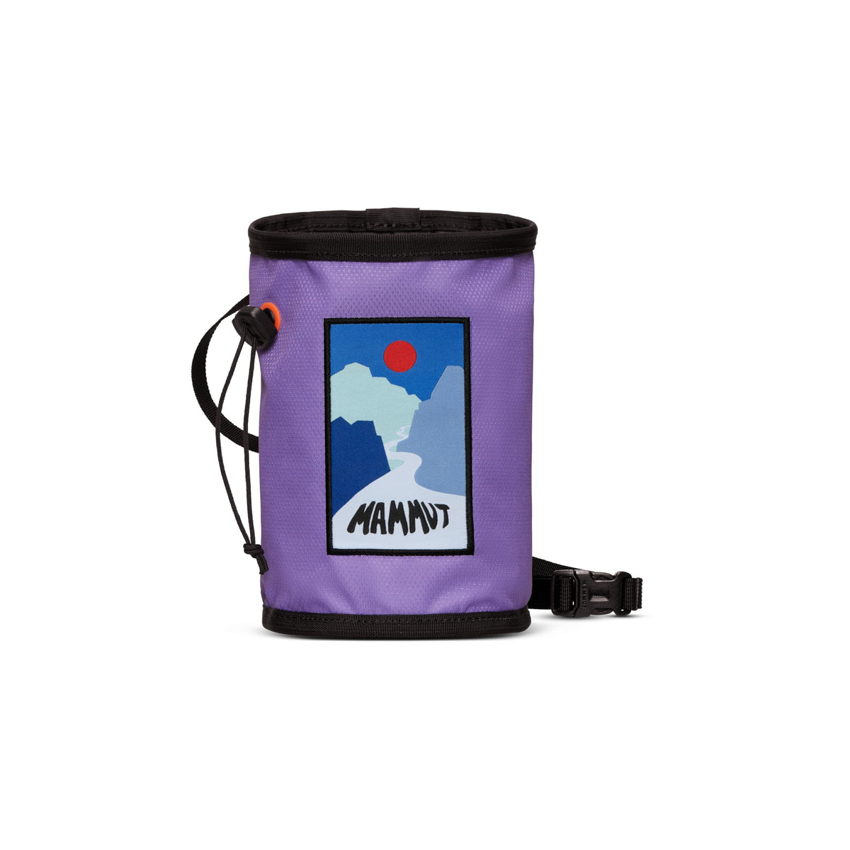 Mammut Gym Print Chalk Bag lavandin with brush holder for easy chalking during climbs