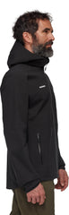 Mammut Linard Guide HS Hooded Jacket underarm vents aid cooling on climbs.