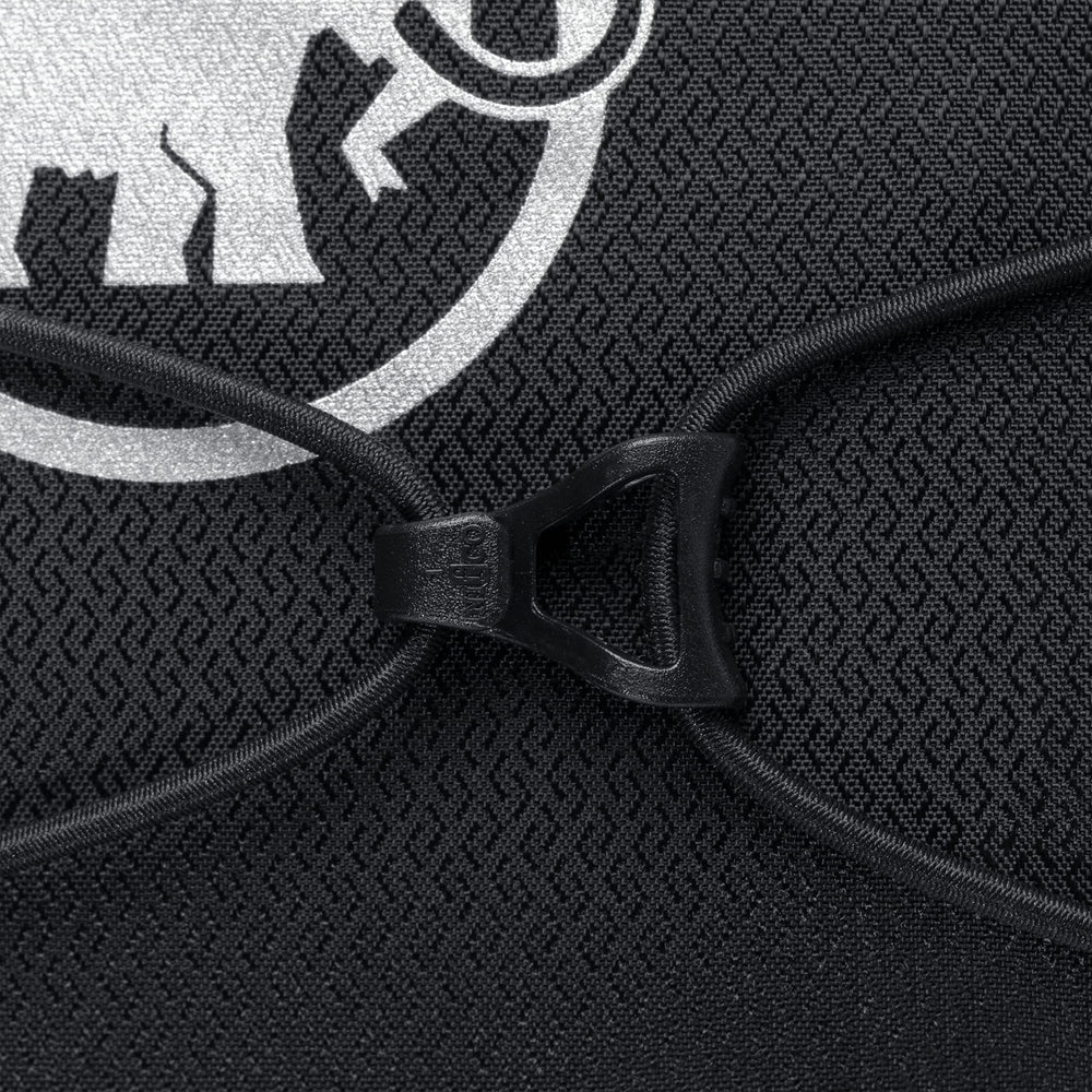 Mammut Lithium waistpack in use on a forest trail.