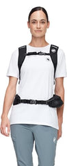 Mammut Lithium 15 Women's Backpack side view, hydration compatibility for easy access.