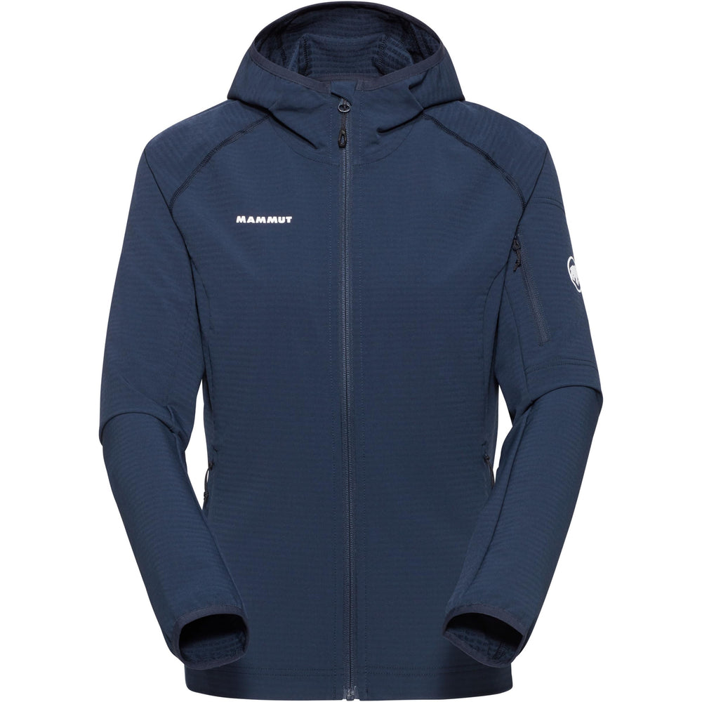 Mammut Madris Light Hooded Jacket front view for versatile outdoor warmth.