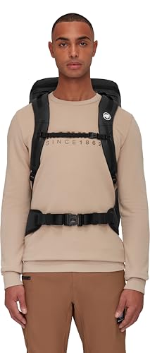 Mammut Neon 55 backpack top view highlights organized compartments for alpine essentials