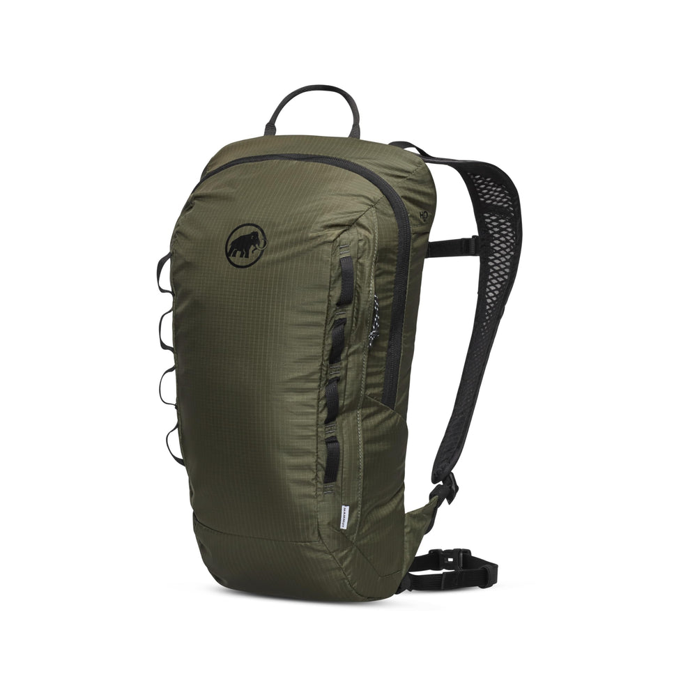 Mammut Neon Light main compartment with a zip for easy gear access on hikes.