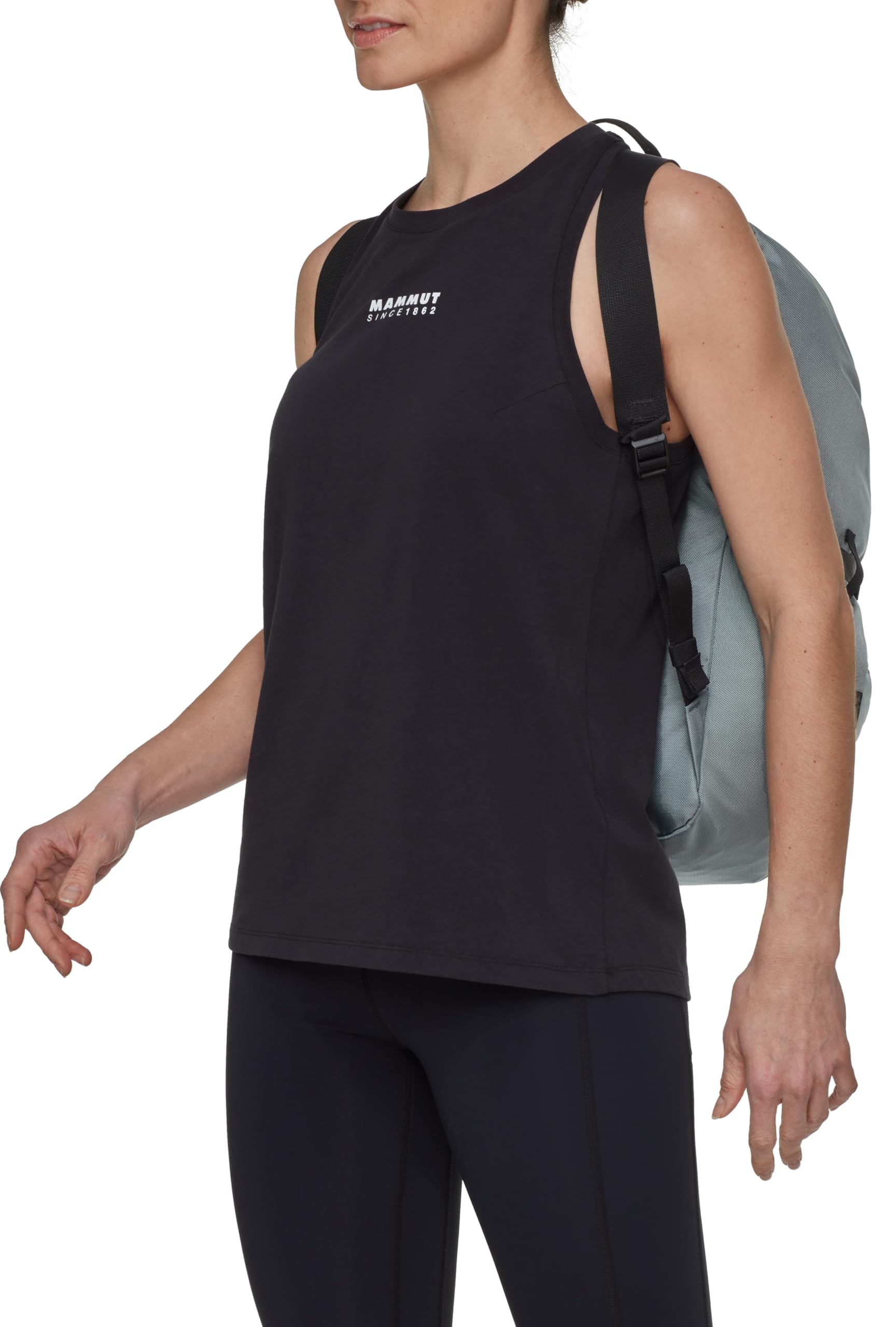 Mammut Neon Rope Bag water bottle pocket highlighted for quick hydration