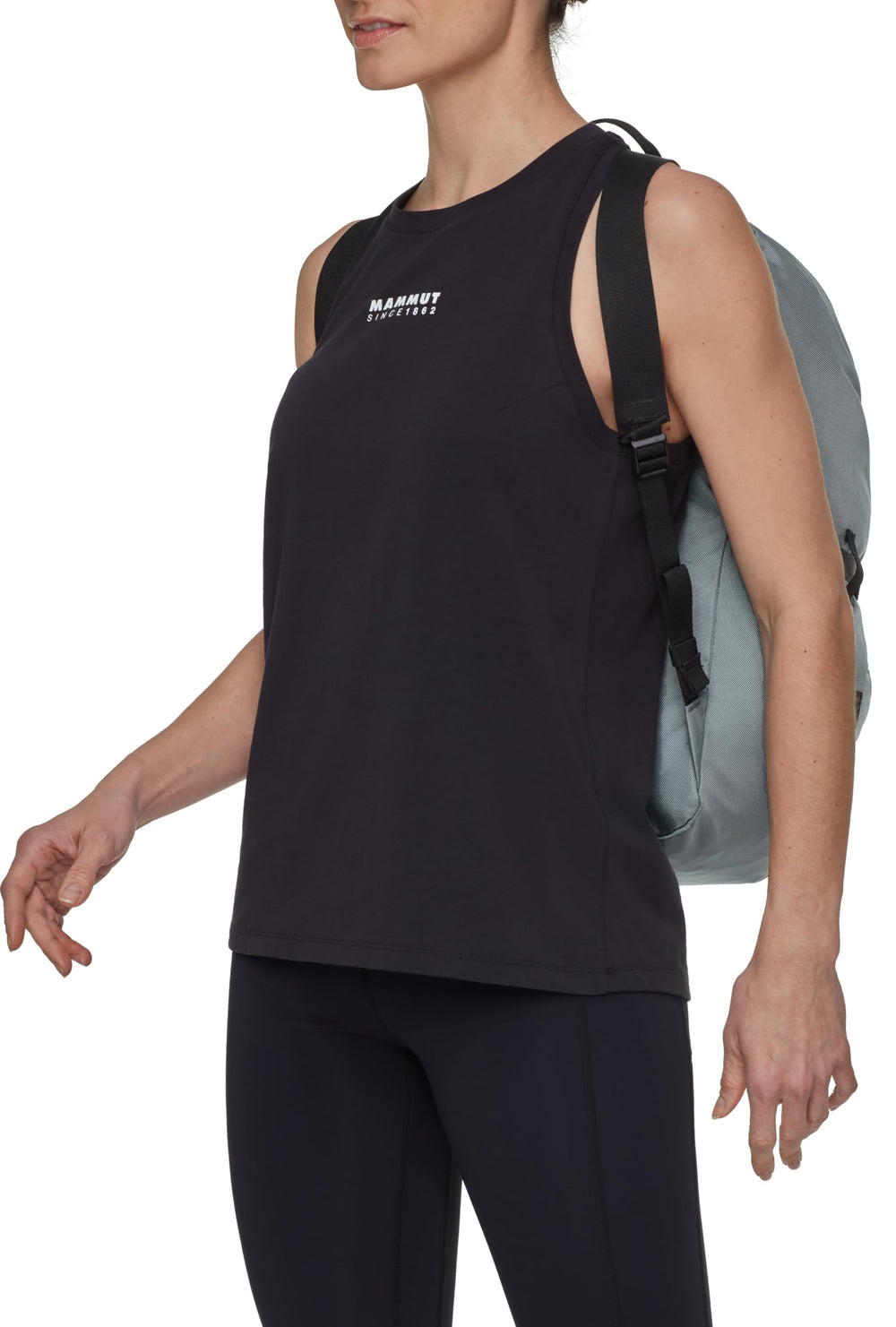 Mammut Neon Rope Bag water bottle pocket highlighted for quick hydration