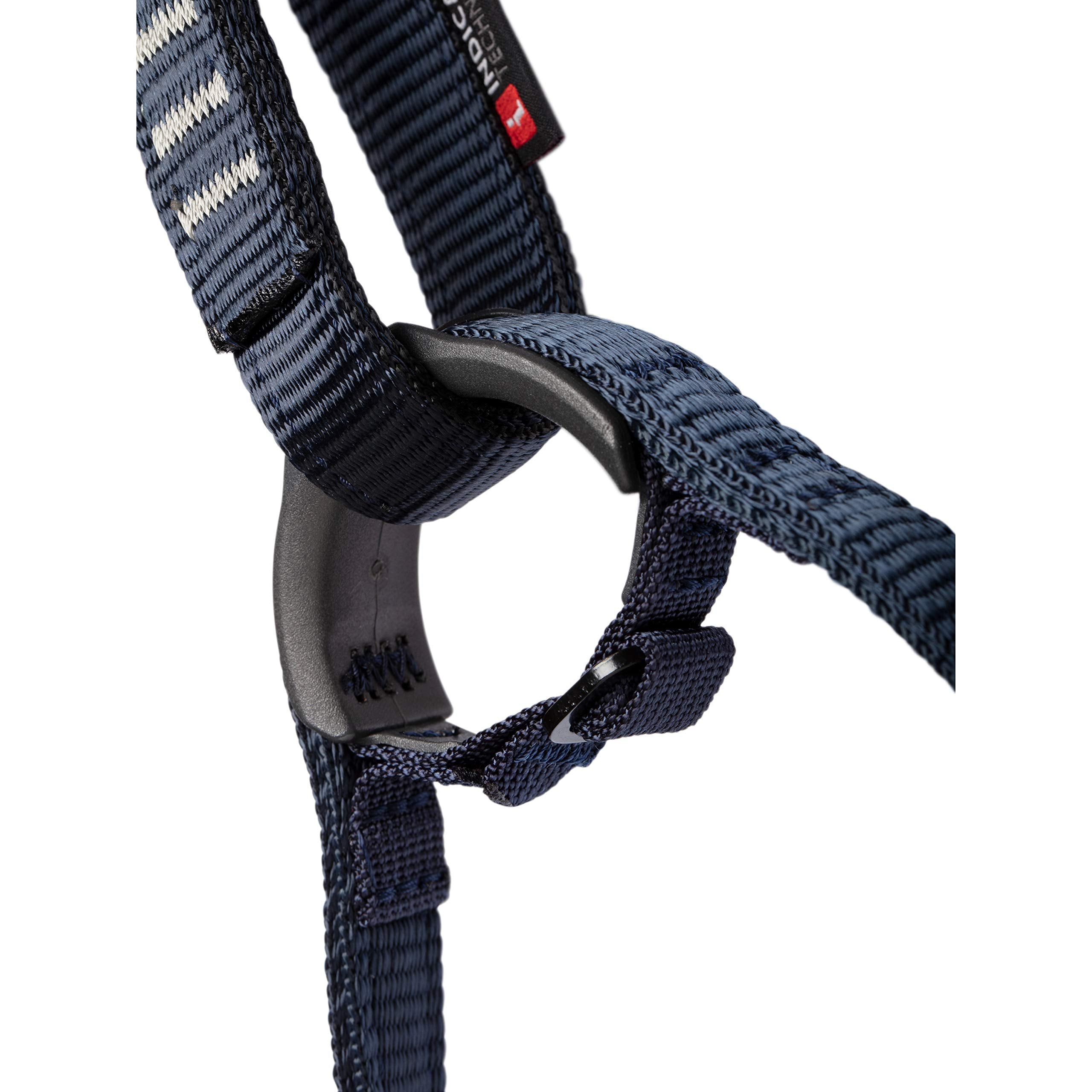 Adjustable leg loops and two-part webbing on Ophir harness