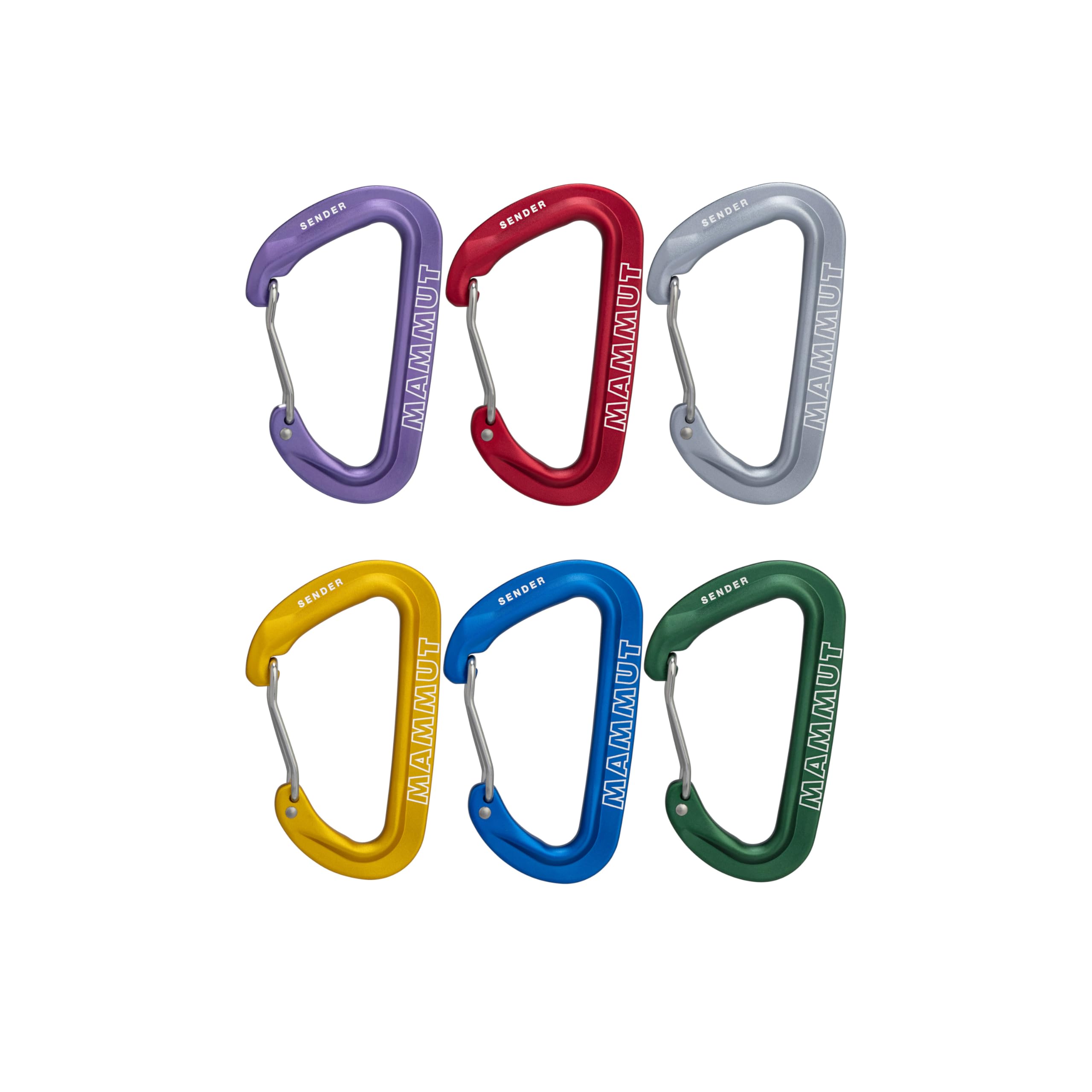 Mammut Sender Wire Rackpack multicolor overview showcasing color-coded organization for quick identification.