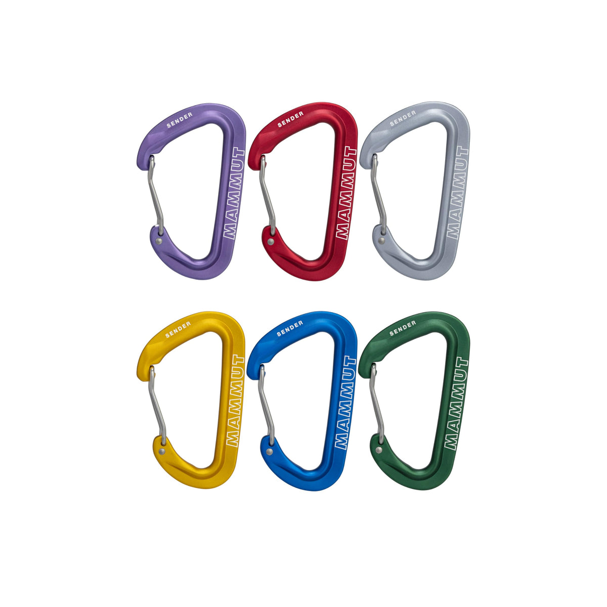 Mammut Sender Wire Rackpack multicolor overview showcasing color-coded organization for quick identification.