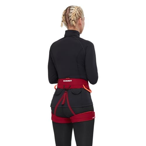 Mammut Togir 2.0 harness side view highlights secure gear loops for quick access