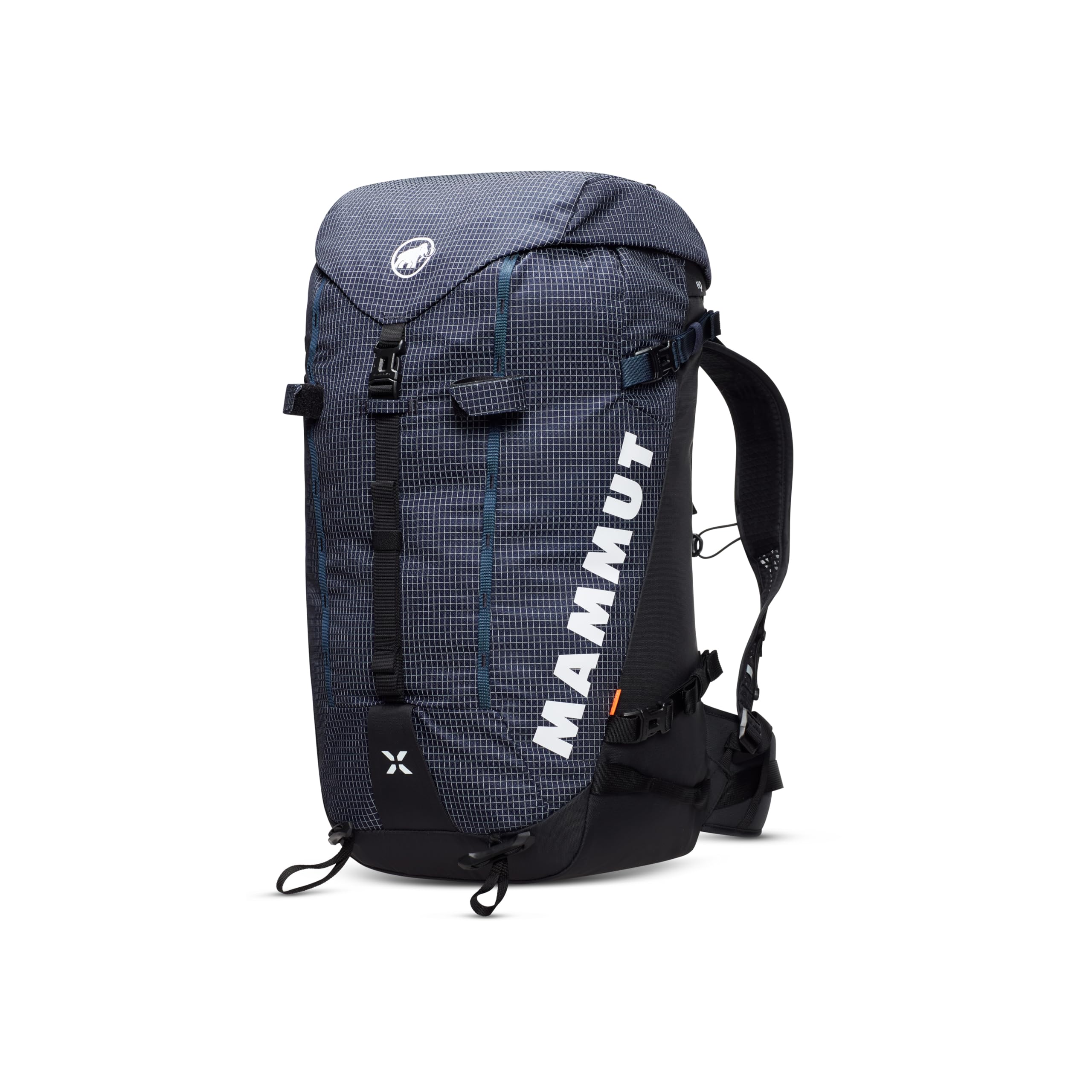 Mammut Trion 38L women’s pack, front view for climbing on steep routes