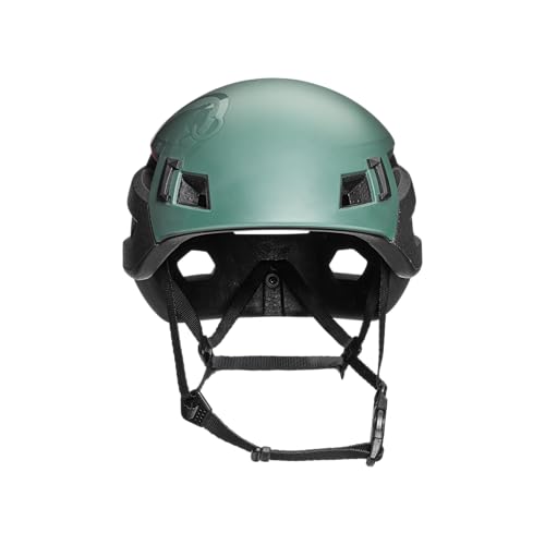 Mammut Wall Rider helmet side view highlighting the secure fit and compact silhouette