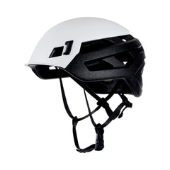 Mammut Wall Rider helmet with 16 large vents for cooling during climbs.