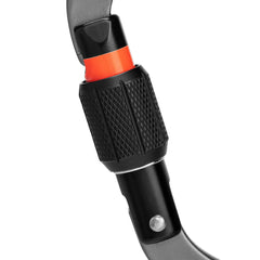 Mammut Workhorse HMS Screwgate orange mark warns when not closed.
