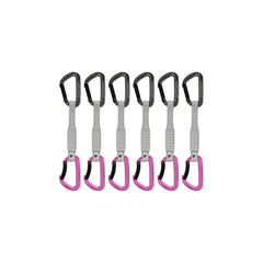 Mammut Workhorse Keylock quickdraws in grey/pink for easy clipping and durability.