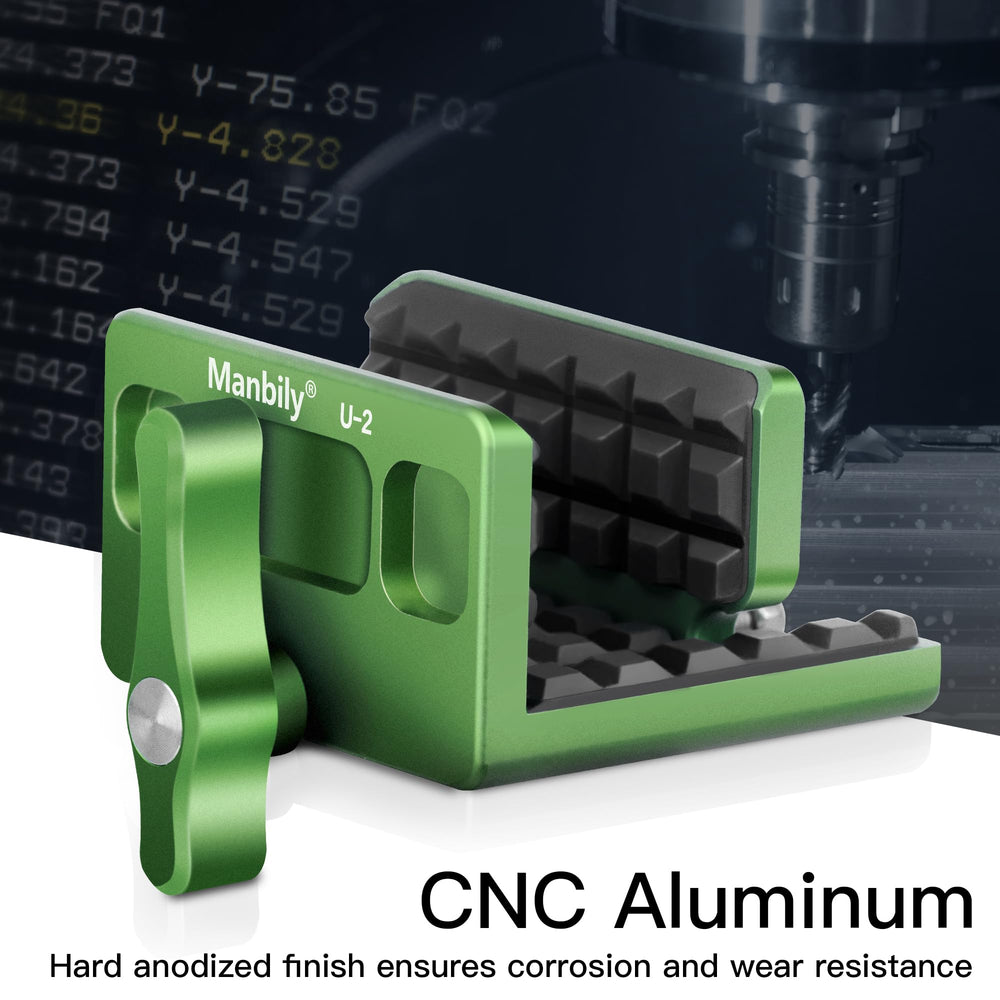 Manbily shooting saddle clamp rest head green anodized finish resists wear and corrosion