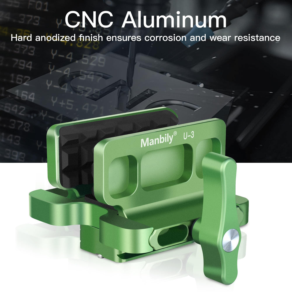 Manbily shooting saddle green anodized finish resists weather and wear.