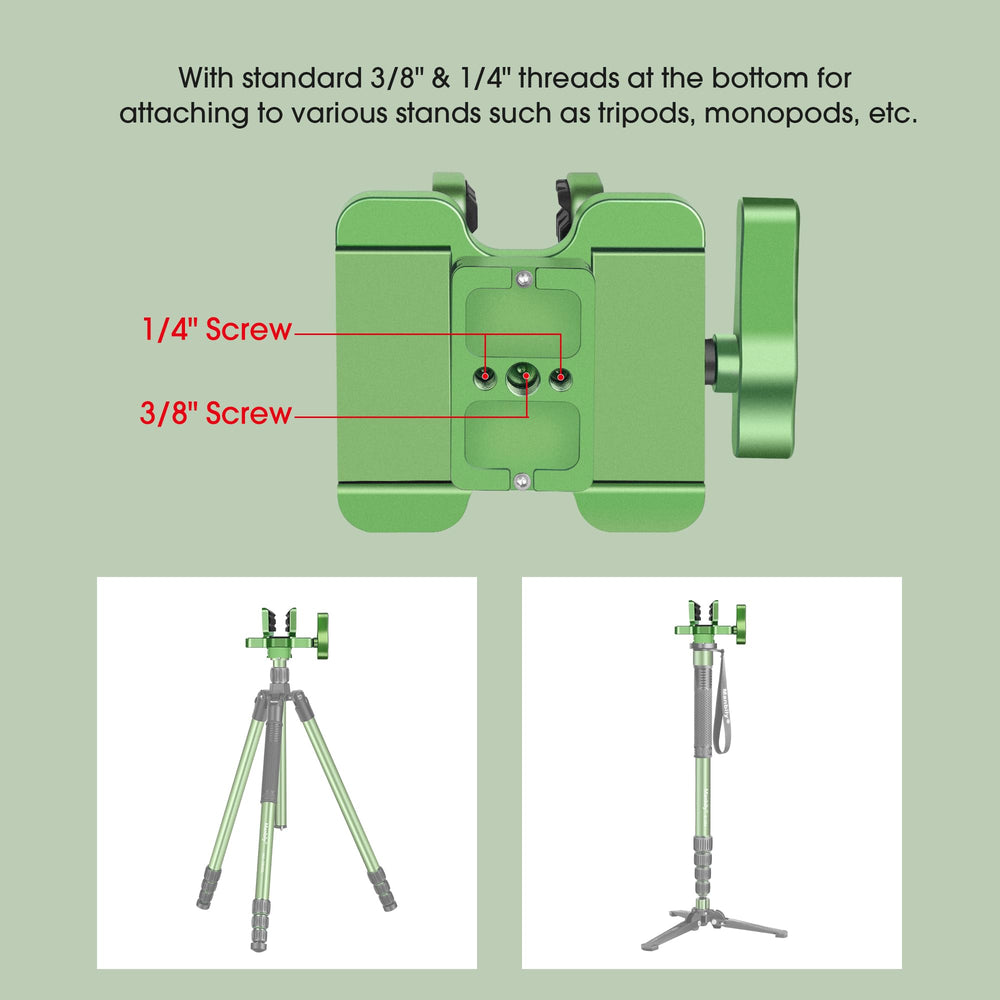 Manbily shooting saddle large knob enables quick, precise adjustments in the field.