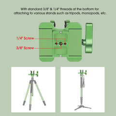 Manbily shooting saddle large knob enables quick, precise adjustments in the field.