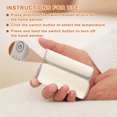 Mangoin hand warmers offer Low/Medium/High settings for indoor comfort or outdoor cold