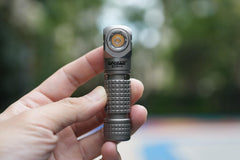 Manker E03H III front view shows a compact, versatile headlamp for many tasks