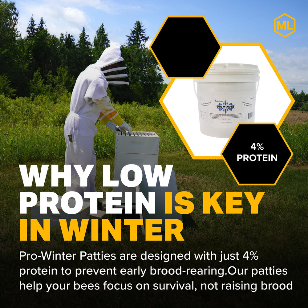 Mann Lake Pro-Winter Feed 10lb bucket ready for overwintering.