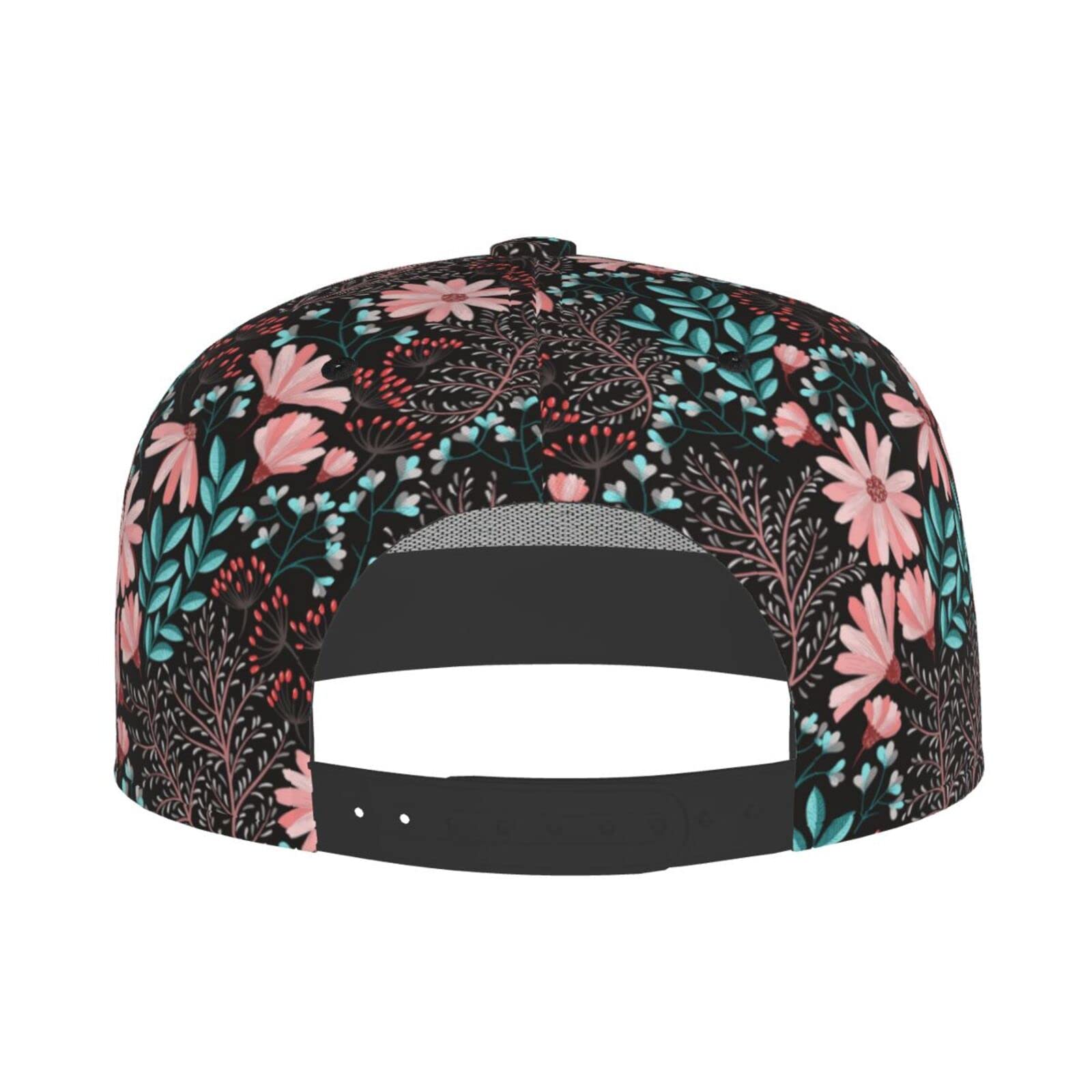 MANQINF tropical flower cap brim detail adds vibrant style