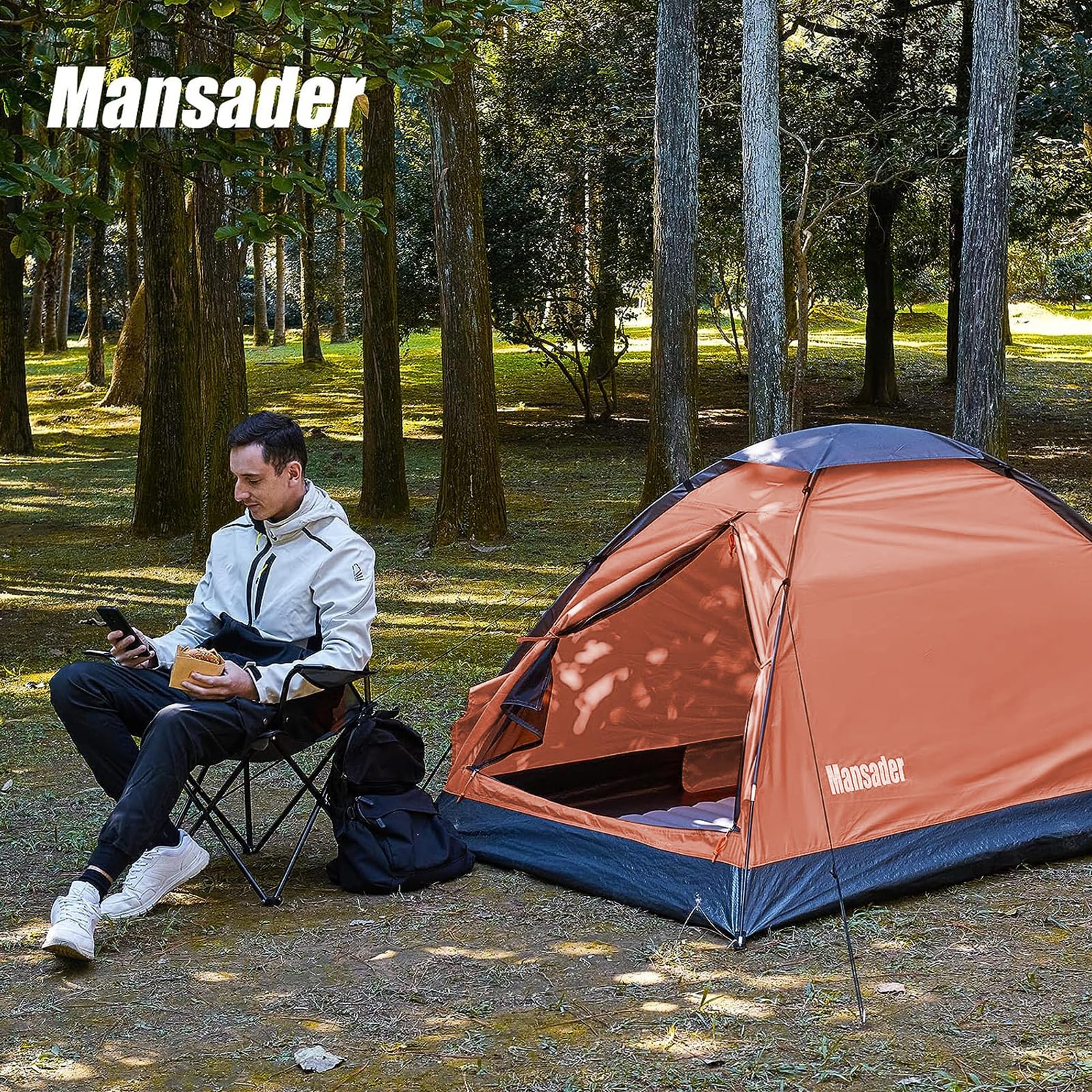 Mansader easy-setup design helps you pitch camp quickly.