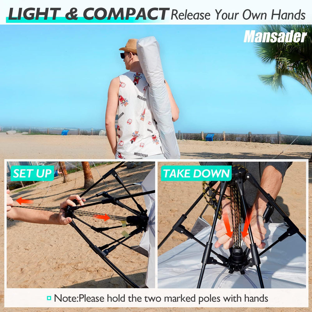 Compact carry bag for easy transport after outdoor use