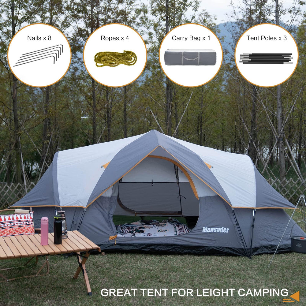 Mansader tent compact carry bag for easy transport and storage.