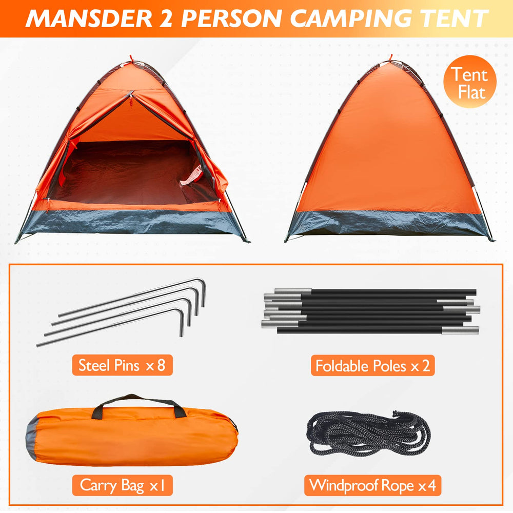 Mansader tent setup in minutes with lightweight frame