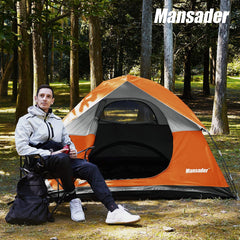 Mansader tent made with 190T polyester for waterproof protection.