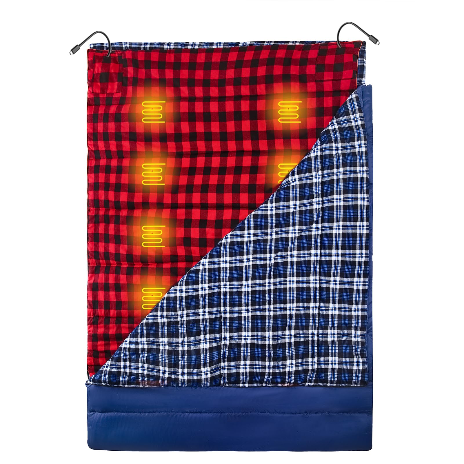 Mantuole heated sleeping bag liner inside highlighting snug interior