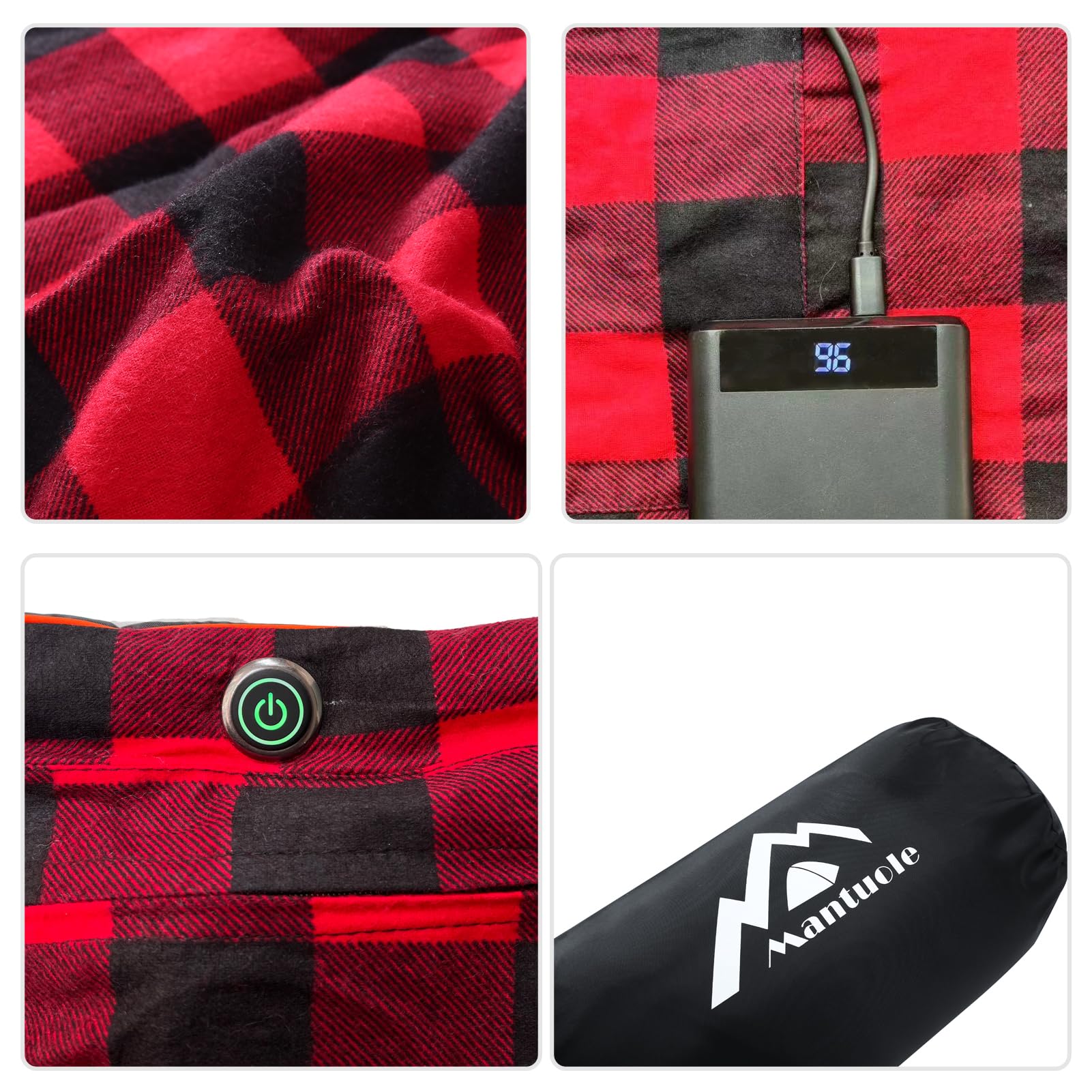 Mantuole multi-function applications as cushion or heated blanket
