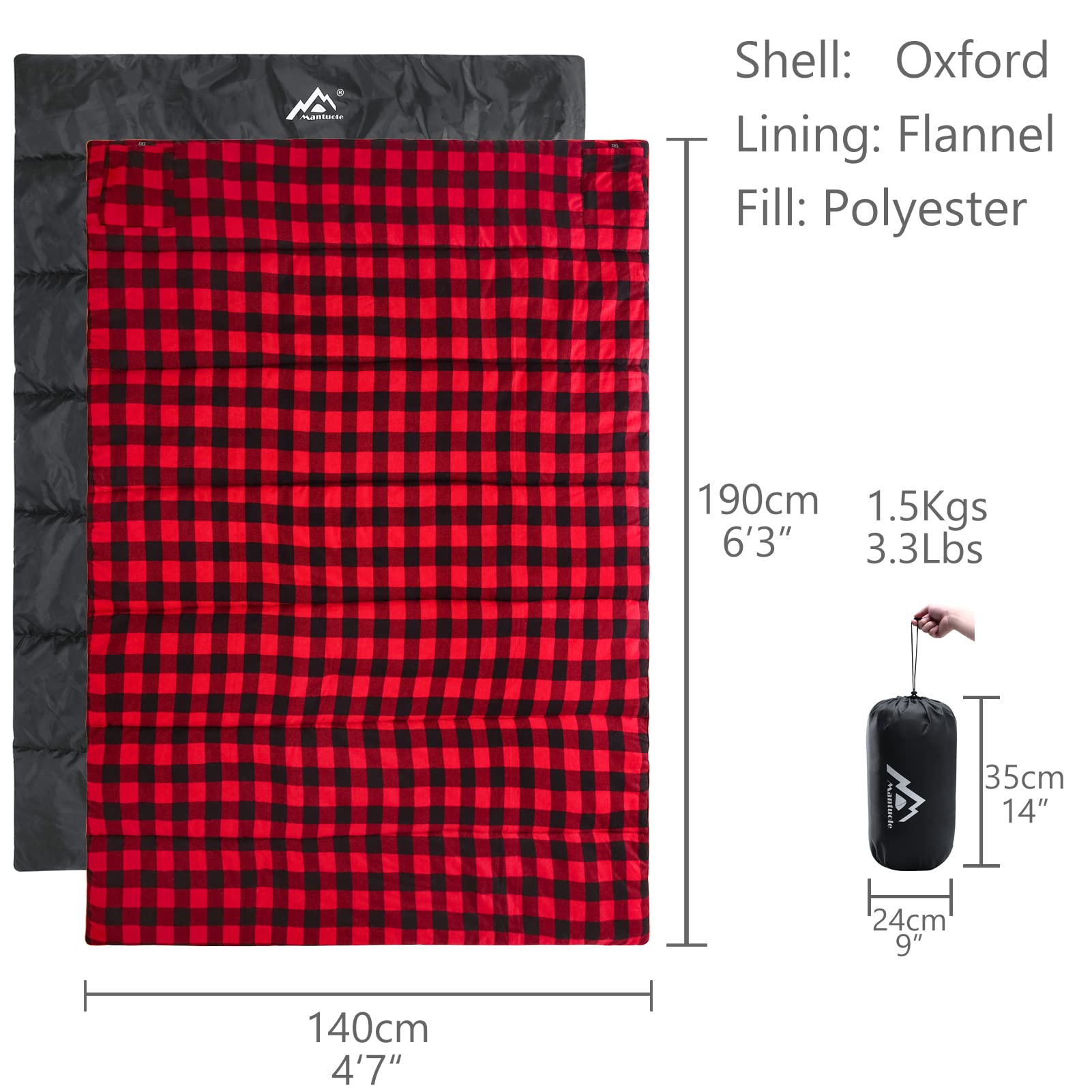 Mantuole sleeping bag pad durable shell close-up of weather-ready exterior