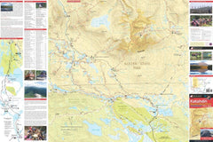 MAP ADVENTURES Katahdin trail map topography highlights elevation profiles for route planning.