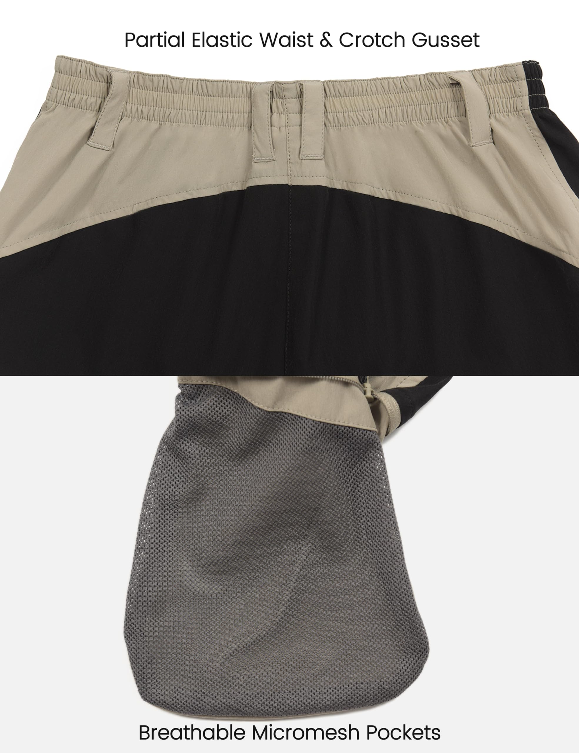 Mapamyumco shorts in beige color for versatile outdoor styling.