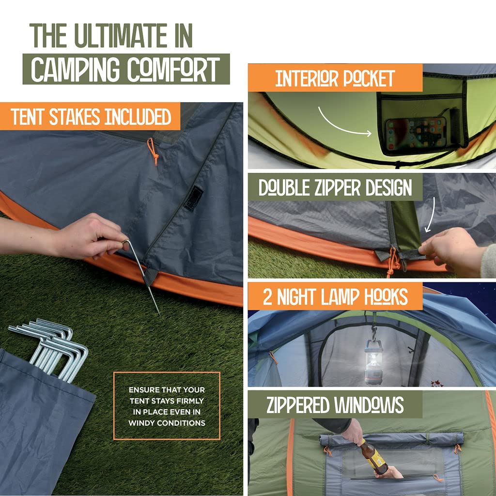 Maple99 tent features dual doors for easy entry and cross-ventilation.