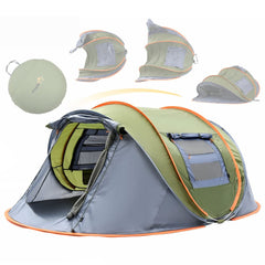 Maple99 4-person pop-up tent demonstrates quick setup for effortless outdoor shelter.
