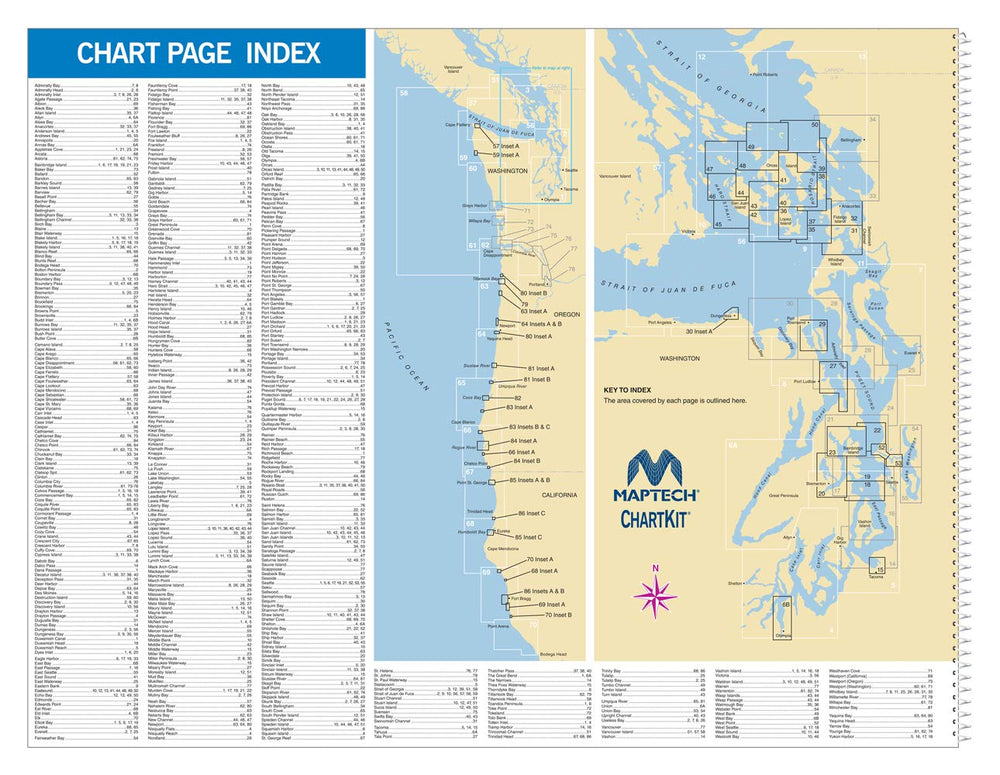 MAPTECH ChartKit Region 15 full color charts and photos for precise plotting on offshore routes
